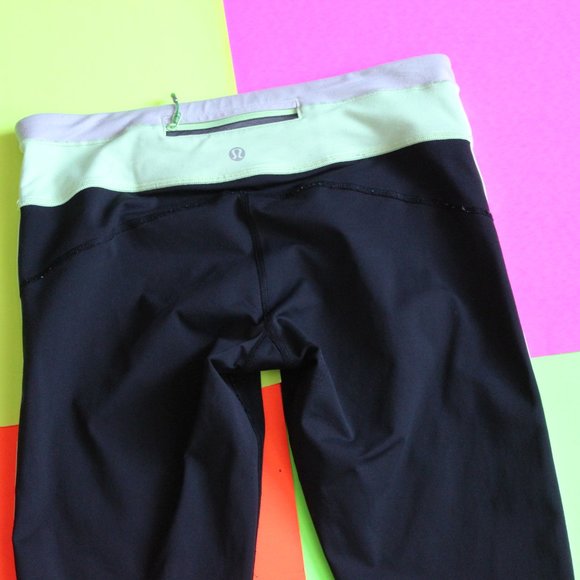 LULULEMON Yoga Leggings Size 8 Neon Green - Picture 5 of 12